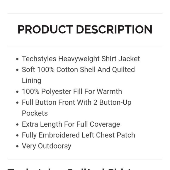 Techstyles Heavyweight Blue Black Plaid Shirt Jacket Quilted Lining Size L - Picture 9 of 9